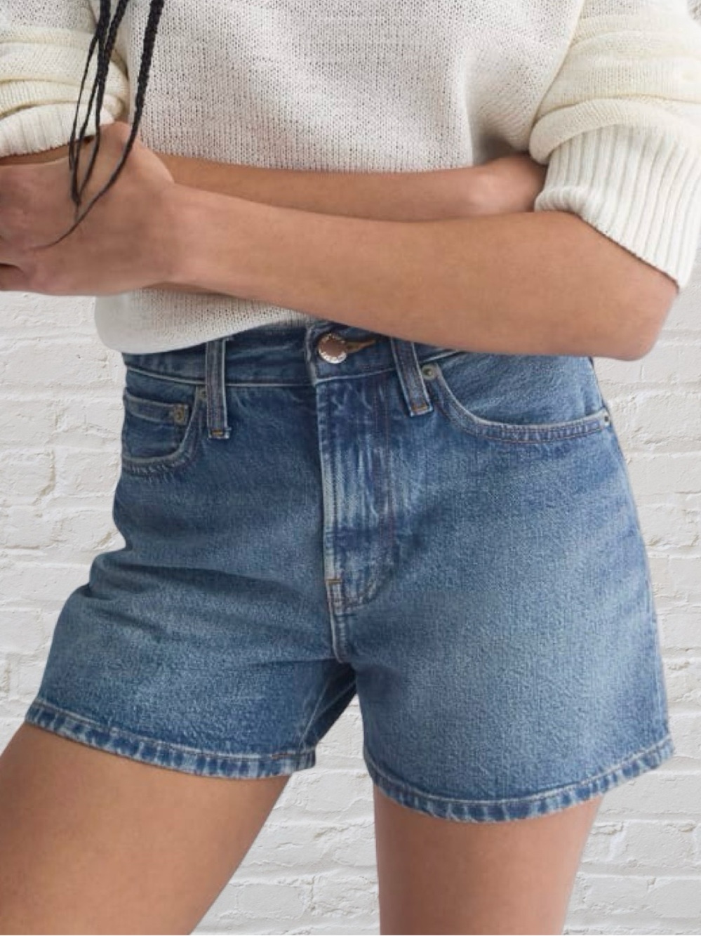 NWT EVERLANE ORGANIC COTTON CLASSIC JEAN SHORT SIZE 33R